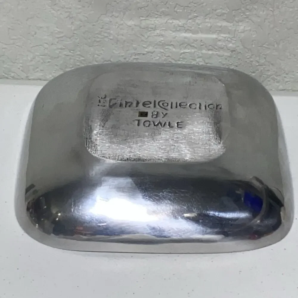 VTG Towle Pintel Collection Silver Plated‎ Square Bowl Serving Dish 9.5” India
